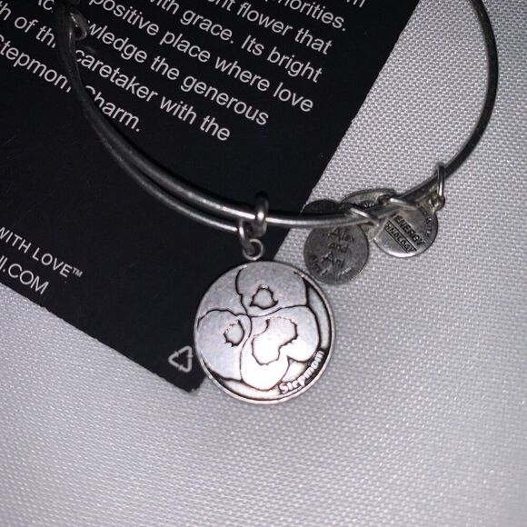 women's Alex and Ani Because I Love You Stepmom Charm Bangle - Picture 4 of 6